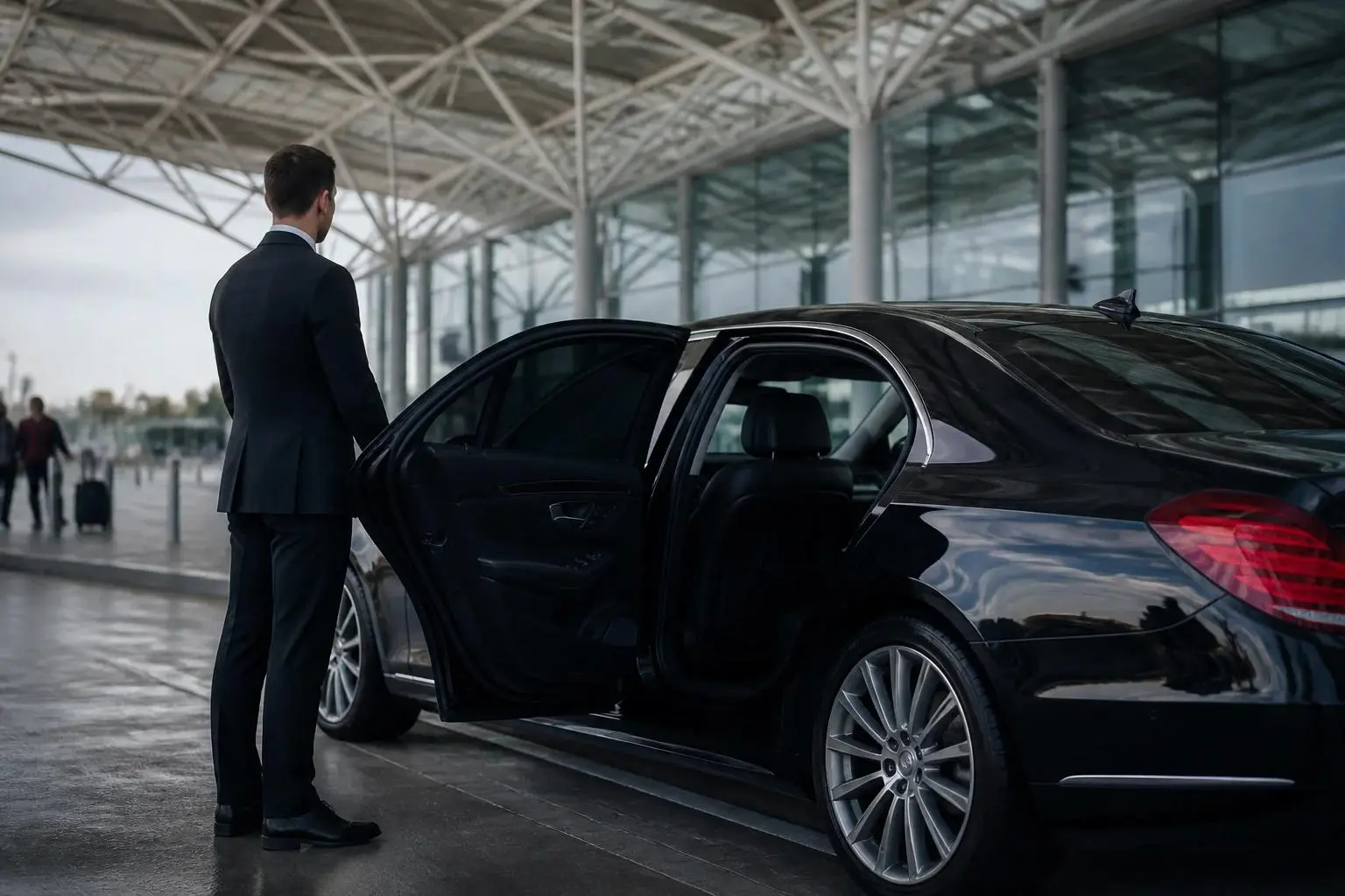 Zurich airport transfer with a private chauffeur waiting at Zurich Airport arrivals